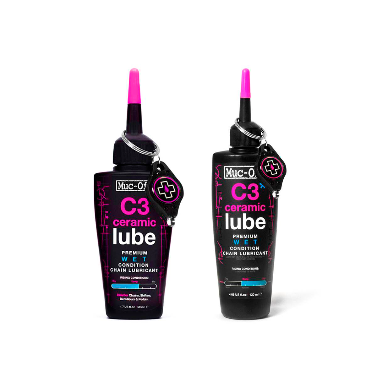 Muc-Off C3 Wet Lube Keramik Kettenöl inkl. UV-Lampe