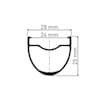 GR 1600 Spline® 25 db roue avant gravel 28"/700C (12x100mm)