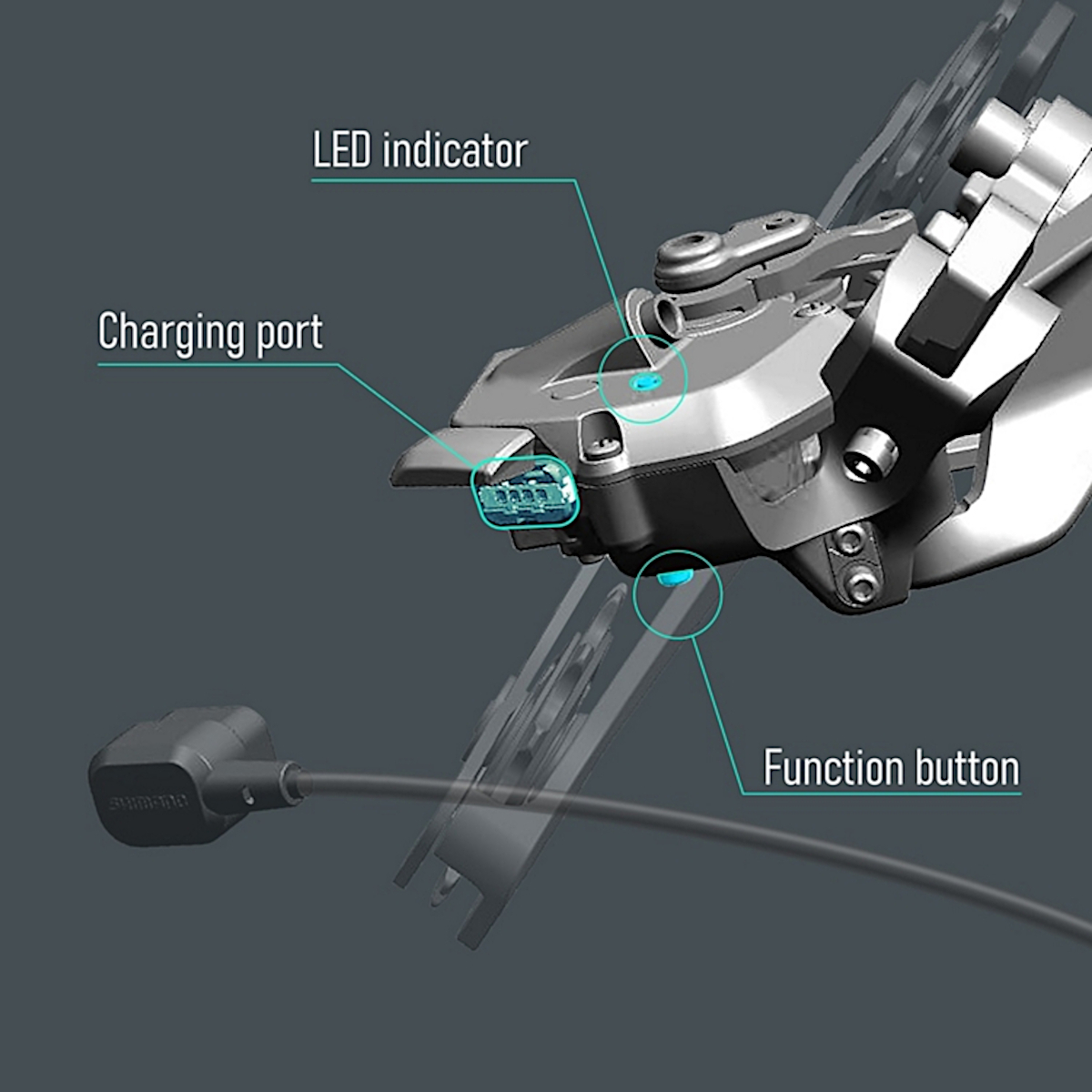 EW-EC300 Charging Cable Internal Battery Di2 12-speed