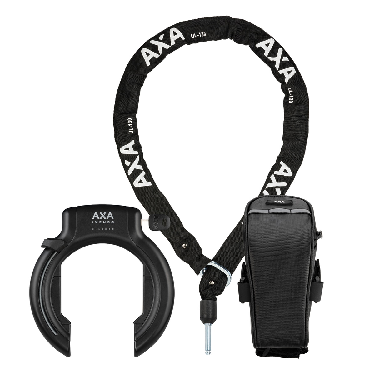Axa Imenso Xl Az + Ulc 130 Plug-in Fahrradschloss Für Den Rahmen