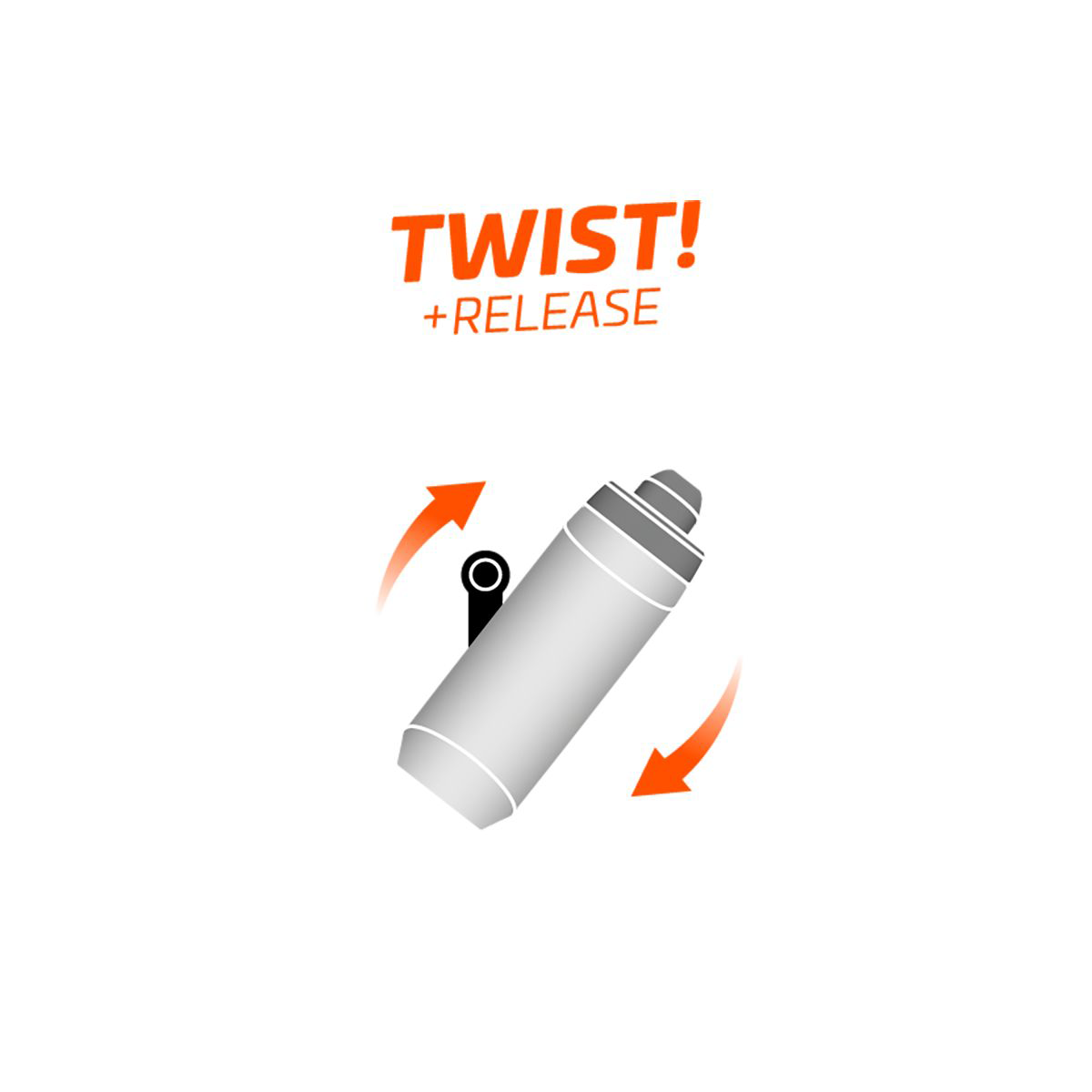 TWIST Bottle 590ml + uni base Bottle Cage