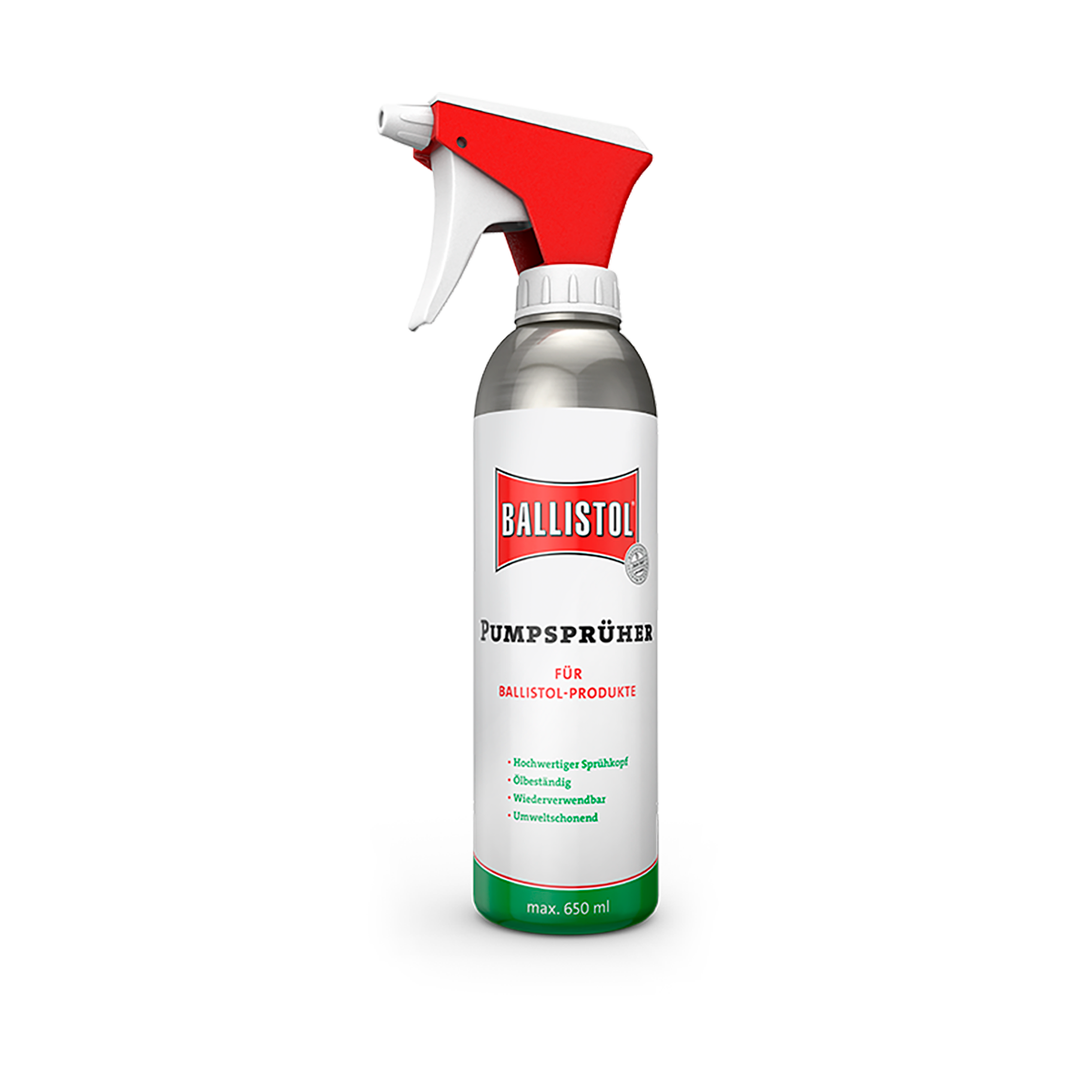 Pompspuit met 650 ml leeg flesje