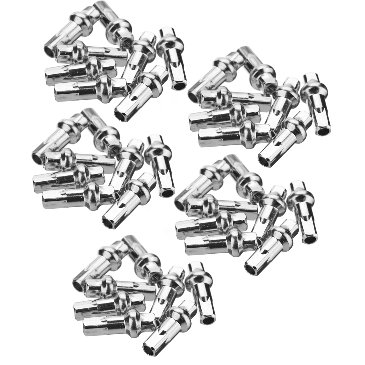 Brass Spoke Nipple DT Double Square Pro Lock®, silver, 40 pieces