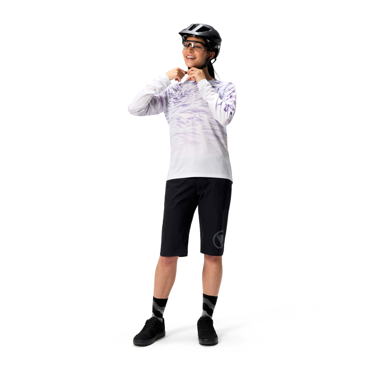 MARBLE WOMEN’S LTD PRINTED L/S TEE Damen Langarm Biketrikot