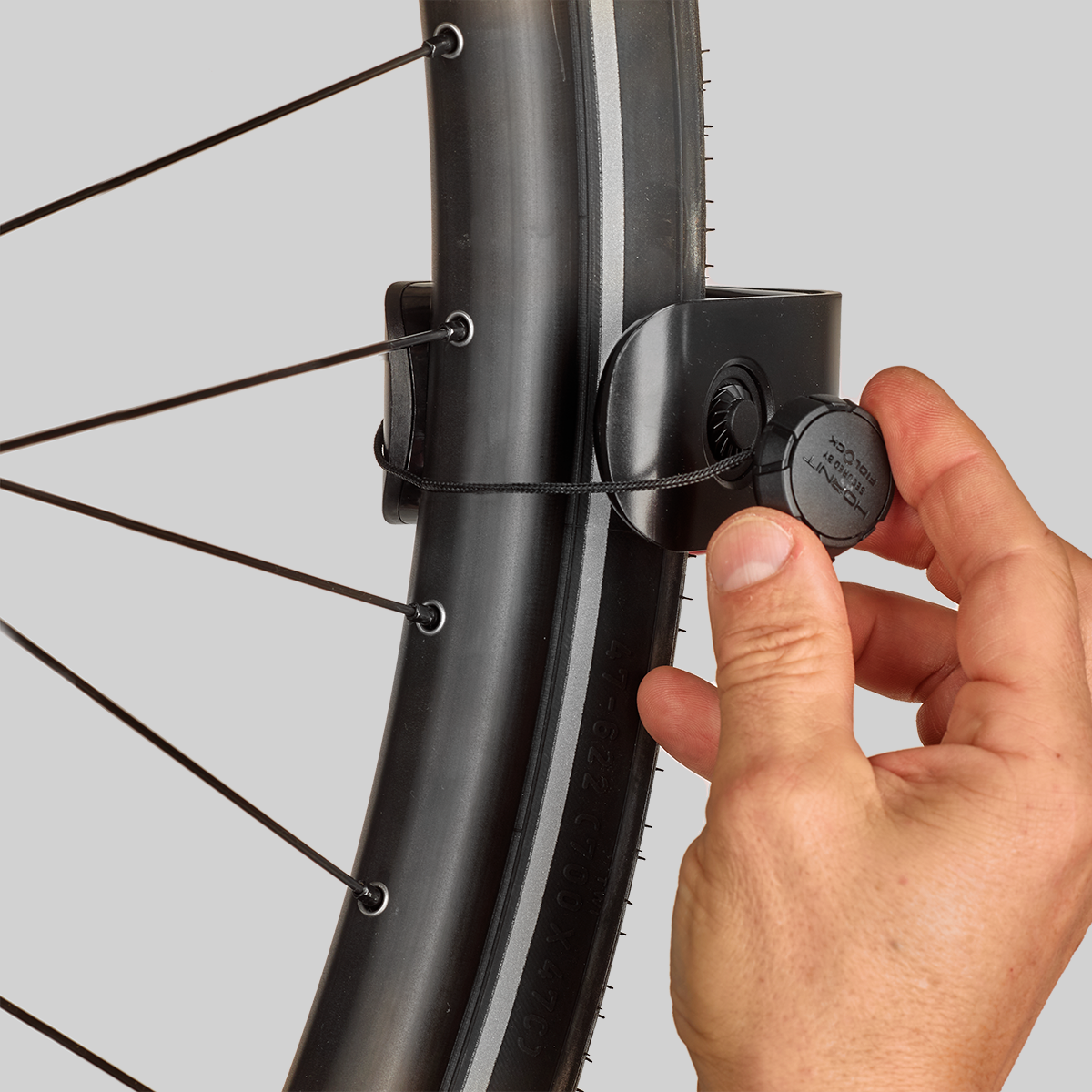 CLUG PRO HYBRID Bicycle Wall Bracket 1.3"-1.7" Secured with Fidlock