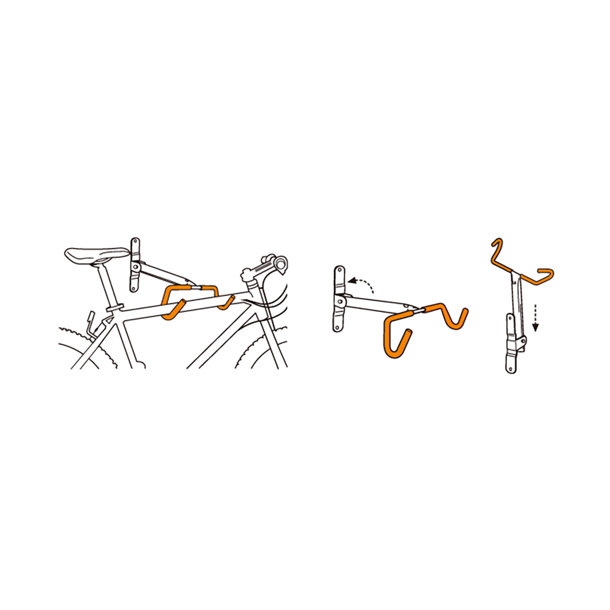 Bull support vélo mural pliant