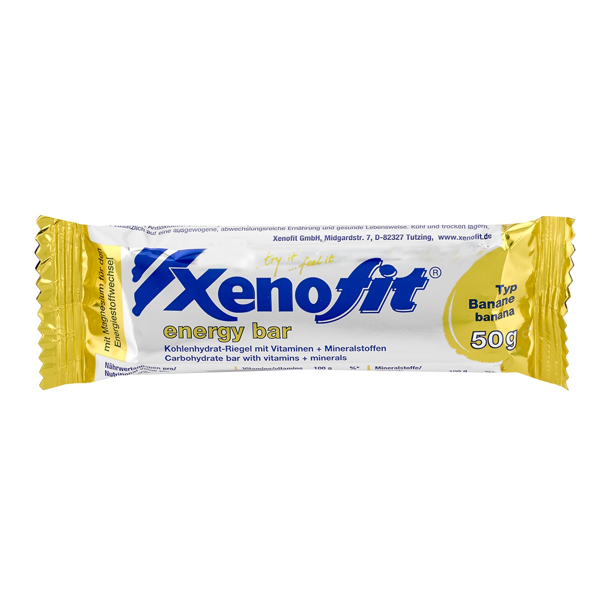 Xenofit Energy Bar Kohlenhydrat-Riegel mit Vitaminen + Mineralstoffen