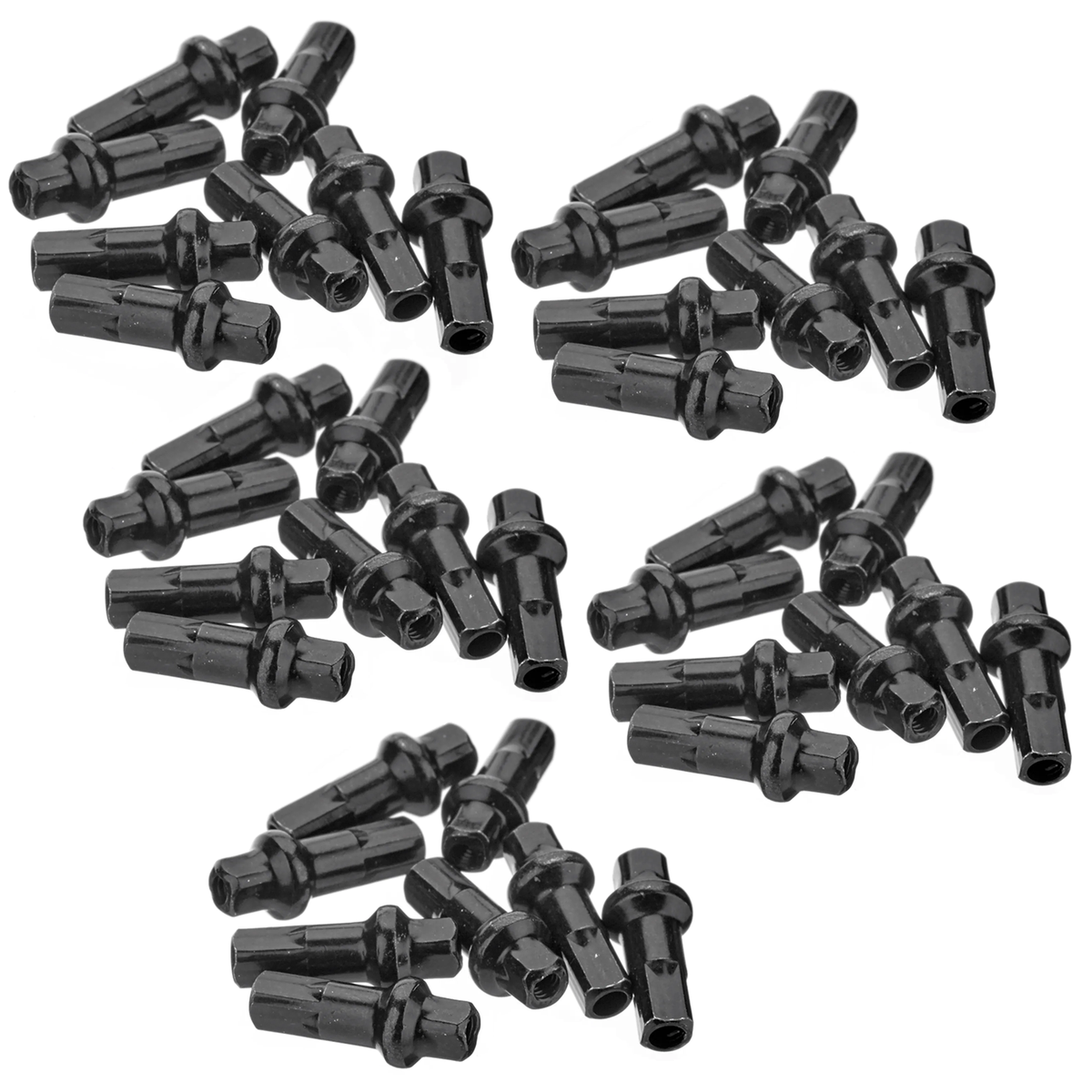 Brass Spoke Nipple DT Double Square Pro Lock®, black, 40 pieces