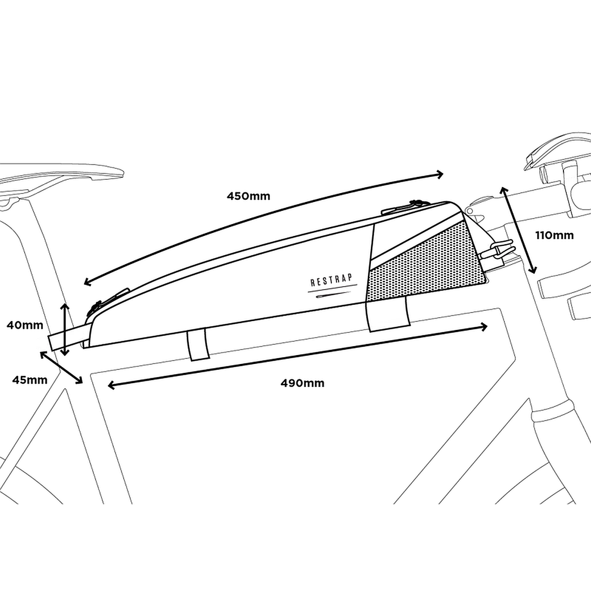 Restrap ADVENTURE RACE Top Tube Bag Long