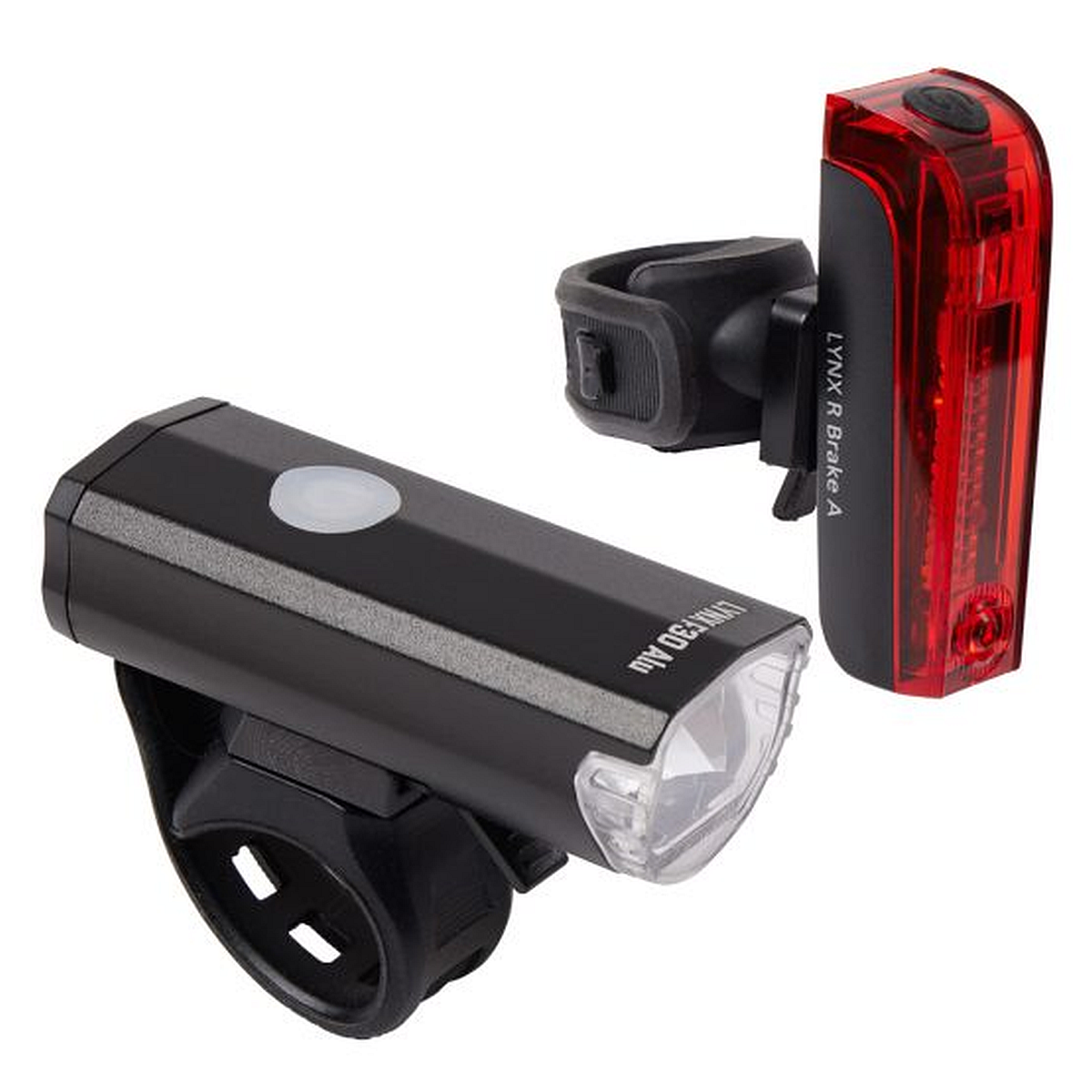 LYNX F30 Alu koplamp + LYNX R Brake A achterlicht oplaadbare verlichtingsset