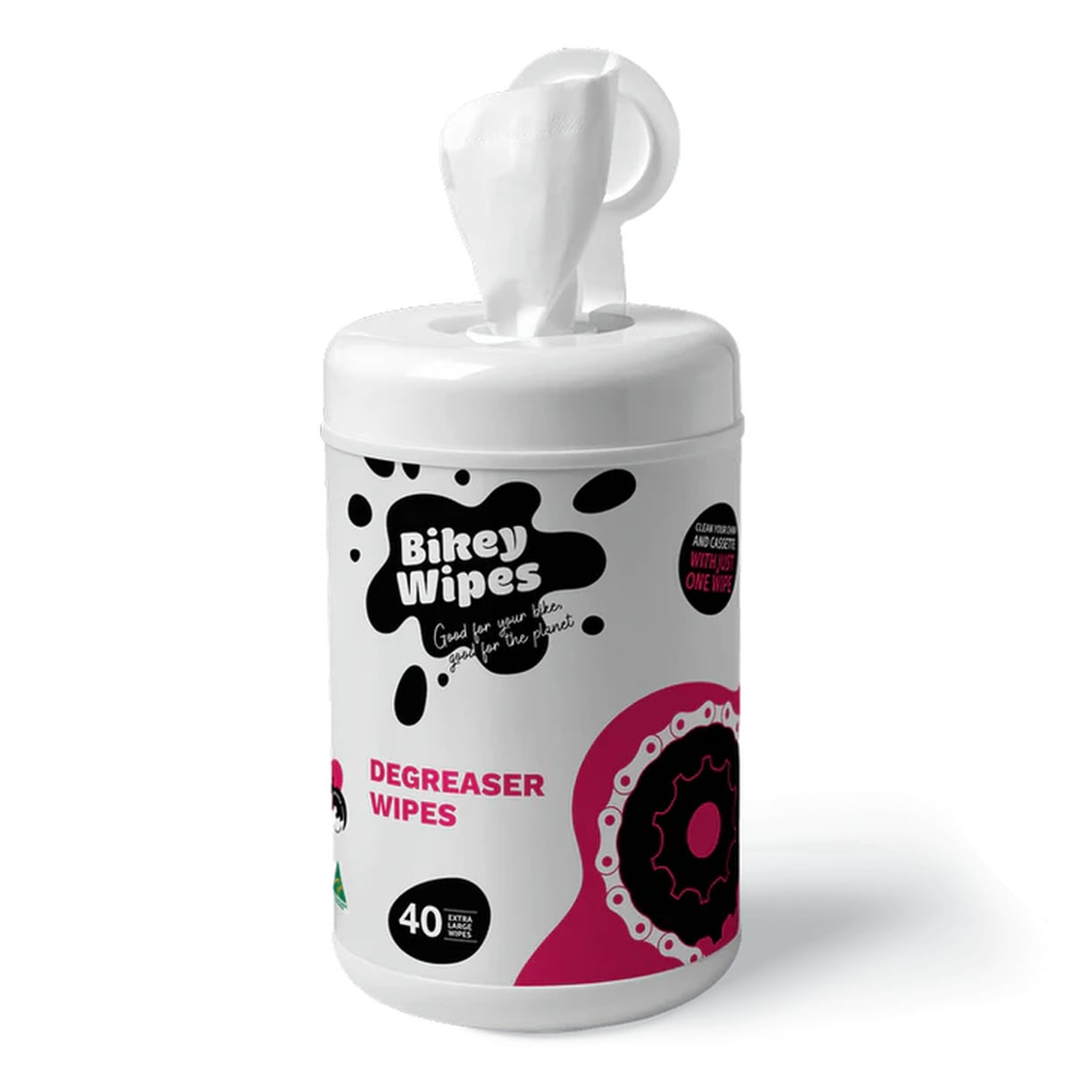 Bikey Wipes Degreaser Wipes – Entfetter-Tücher für Kette & Kassette (40 Stück)