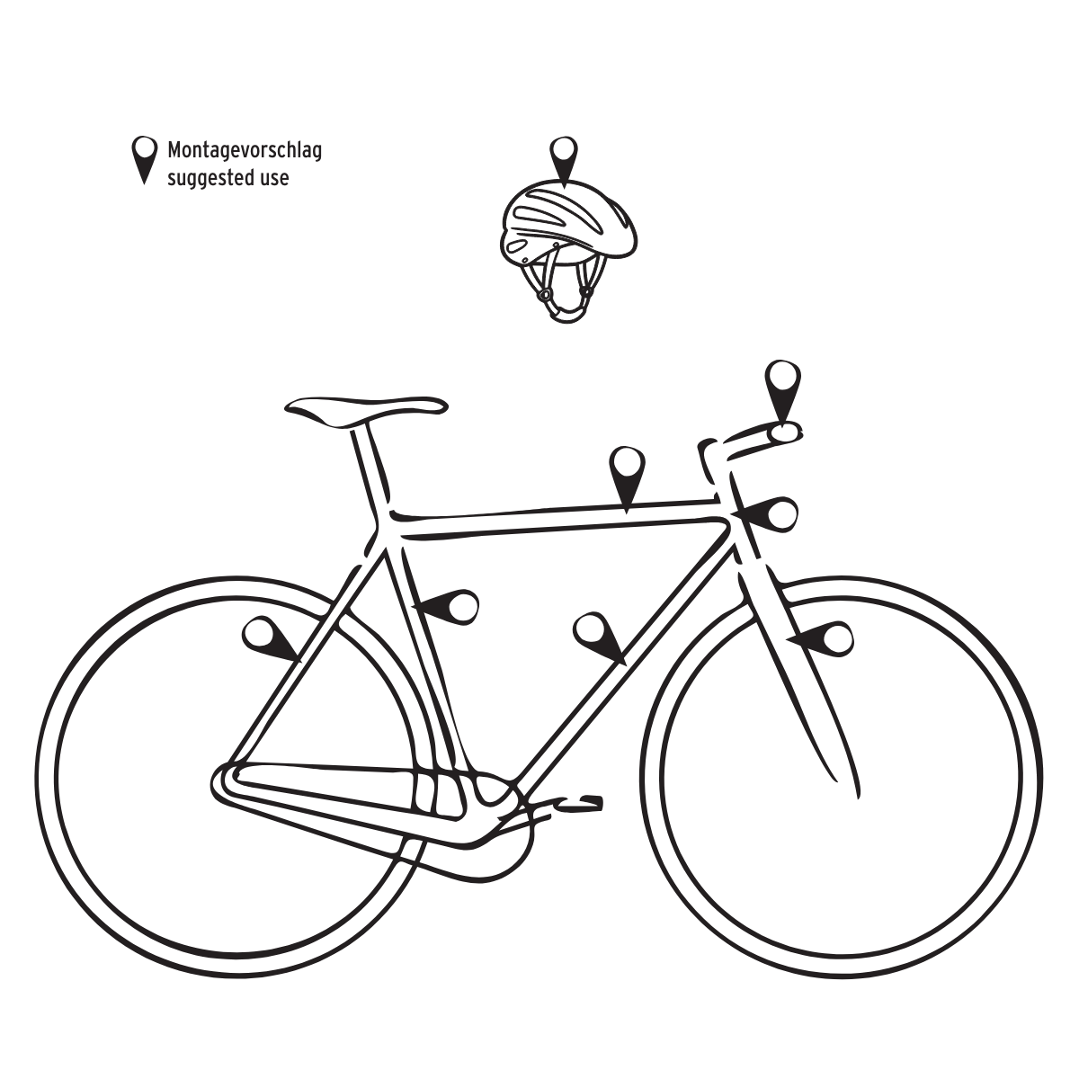 re:flex anywhere Reflective Frame and Helmet Stickers
