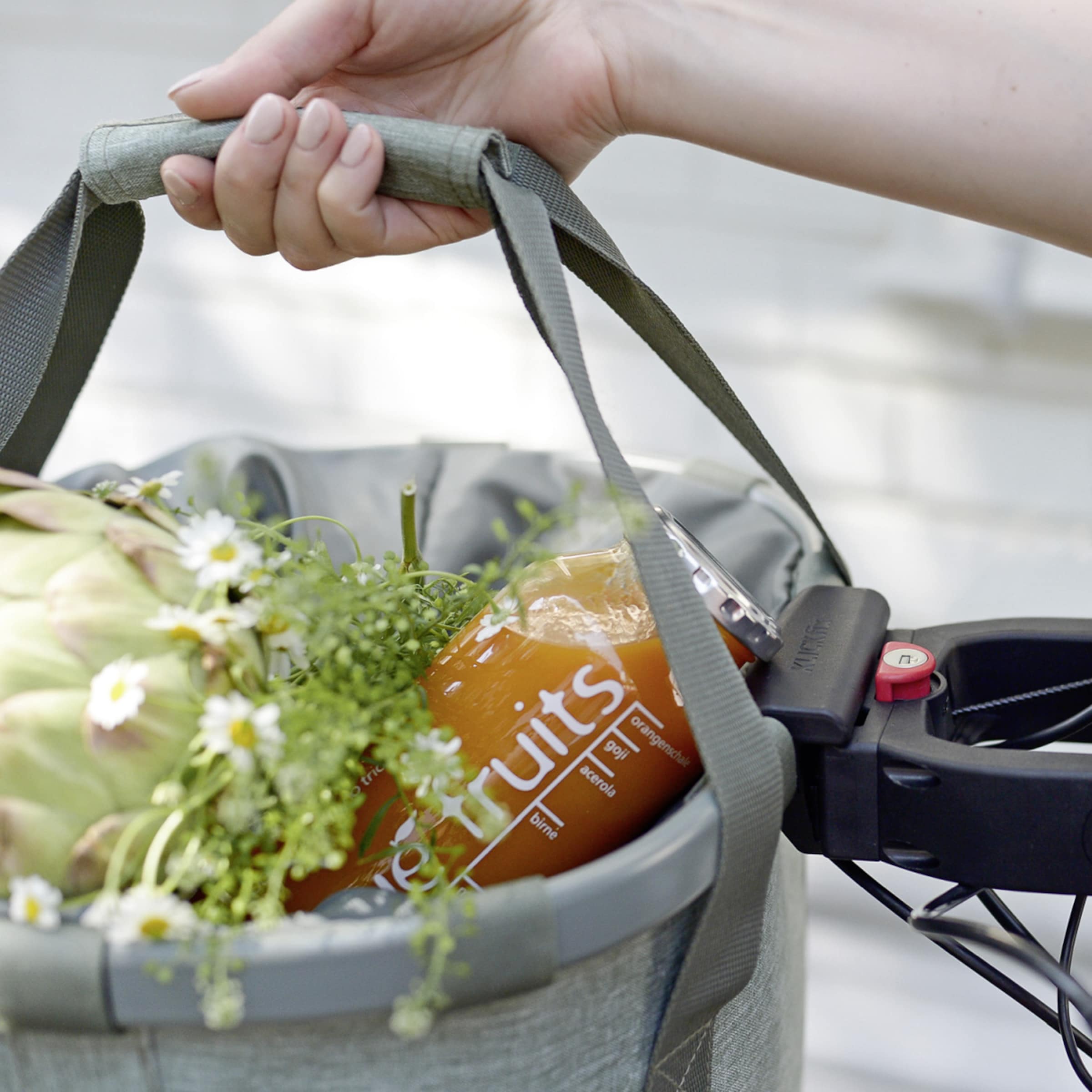 BIKEBASKET stuurtas met KLICKFIX adapterplaat