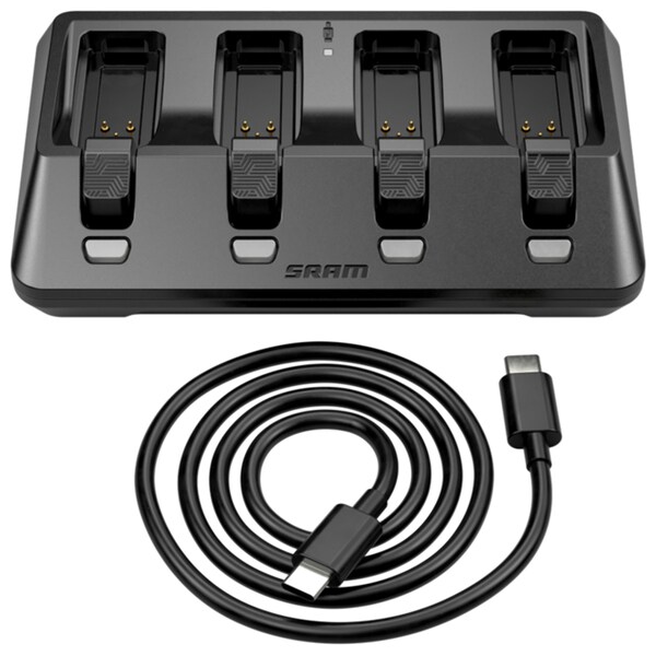 AXS™ Akku-Ladegerät mit 4 Ladeplätzen, USB-C