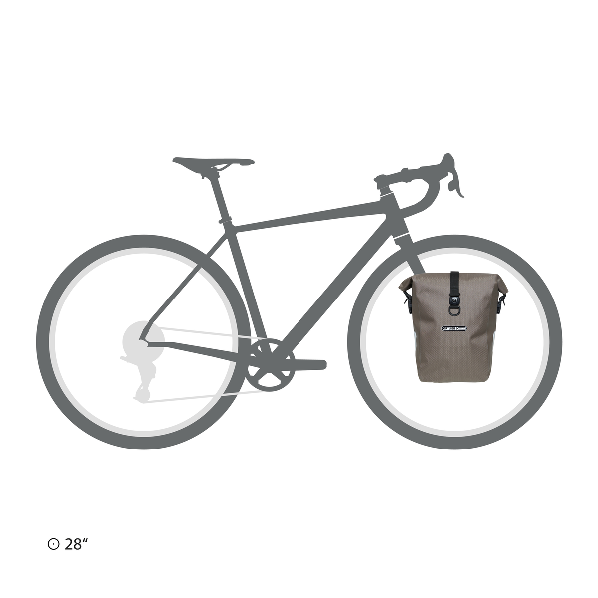 GRAVEL-PACK Set Consisting of Two BIKE PACKING Pannier Bags