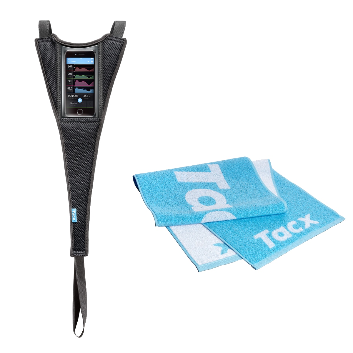 Garmin Tacx® T2935 Sweat-Set inkl. Schweißfänger für Smartphones + Tacx Handtuch