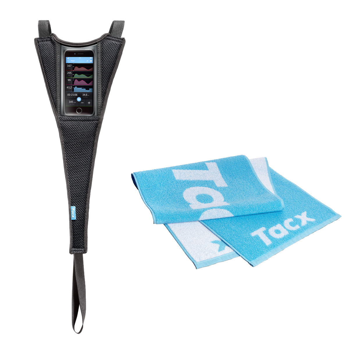 Garmin Tacx® T2935 Sweat-Set inkl. Schweißfänger für Smartphones + Tacx Handtuch