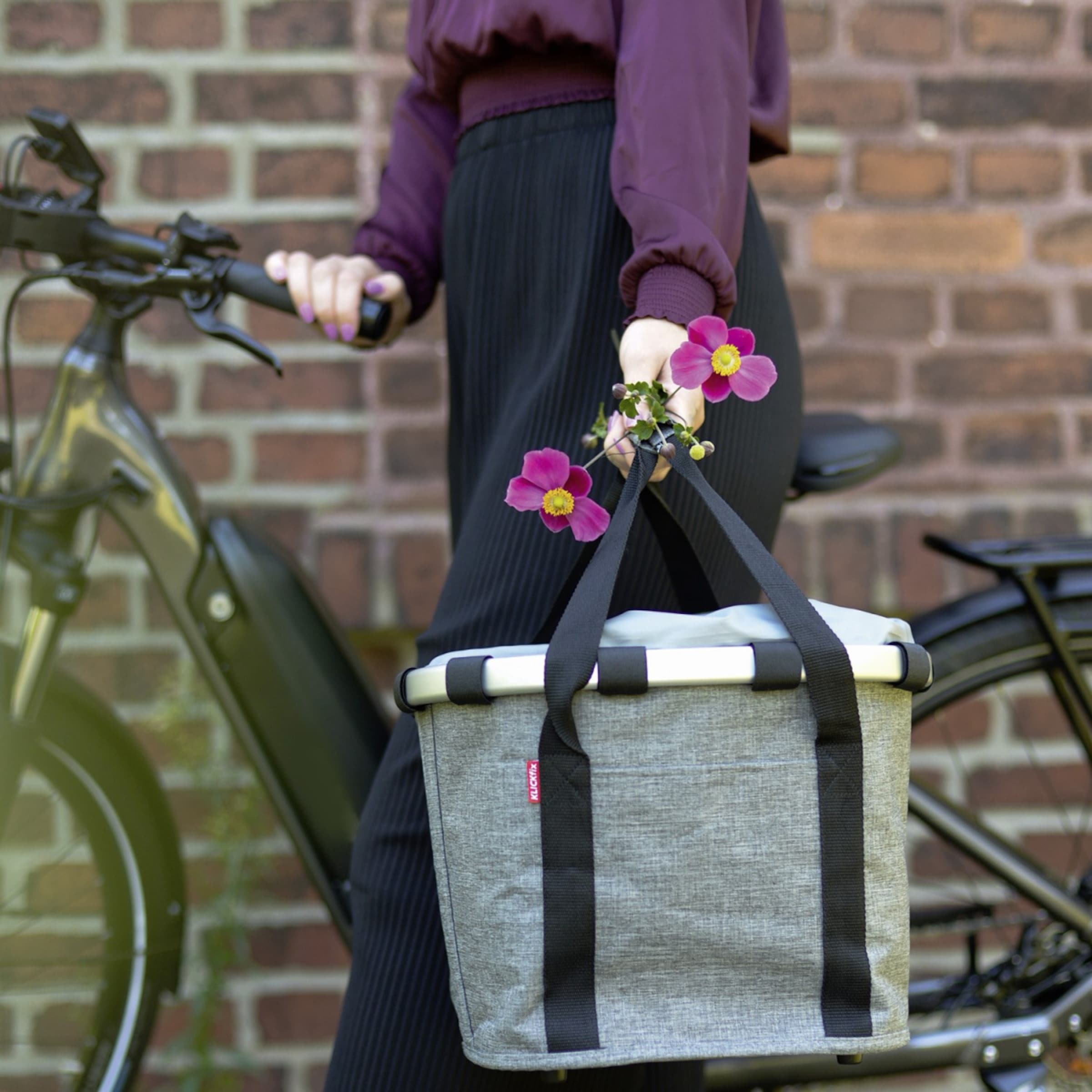 BIKEBASKET stuurtas met KLICKFIX adapterplaat