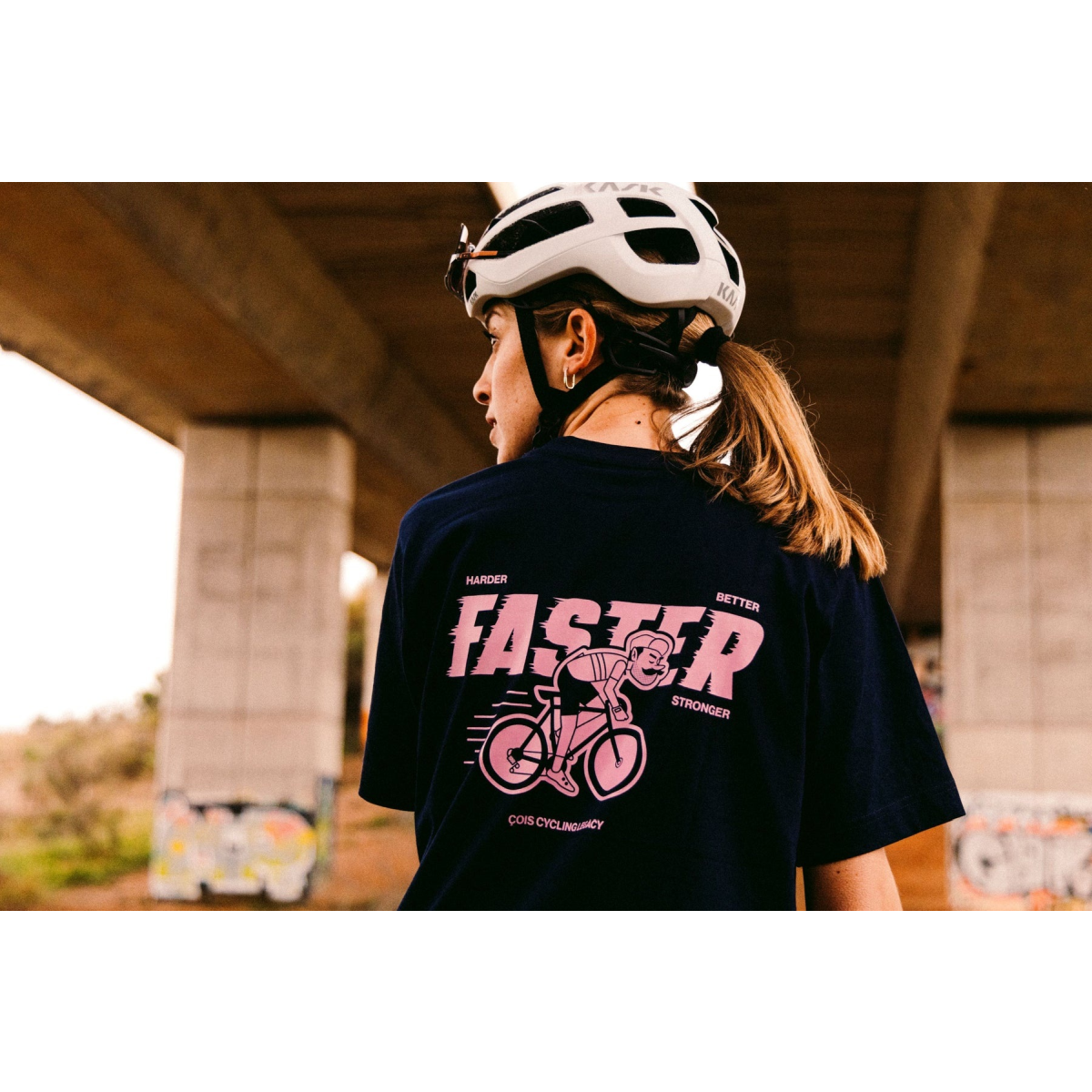 HARDER BETTER FASTER STRONGER OVERSIZED UNISEX CYCLING T-shirt
