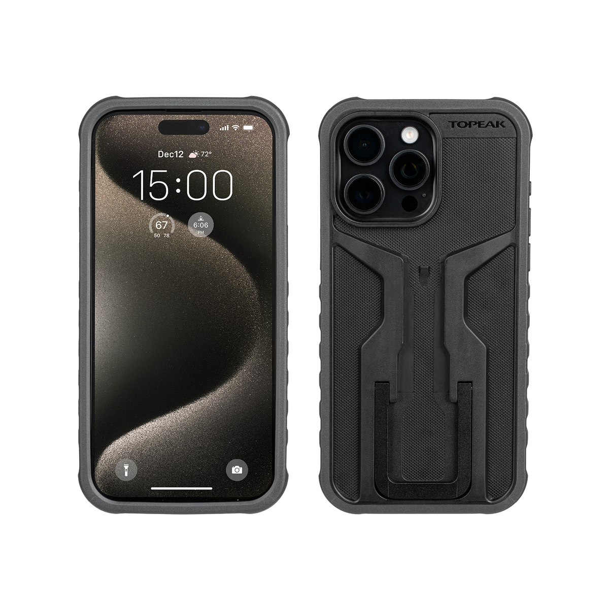 RideCase smartphonehoes voor iPhone 15 Pro Max met RideCase Mount houder