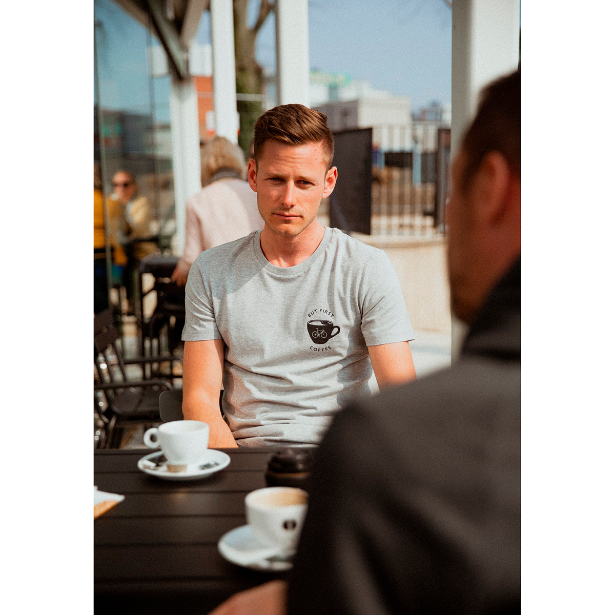 BUT FIRST COFFEE cycling T-Shirt