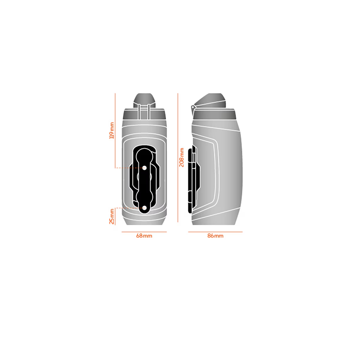 TWIST bottle 590 ml bidon avec bottle connector