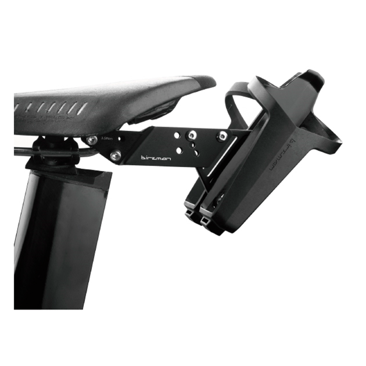 Aeroman bottle cage adapter for saddle fixing