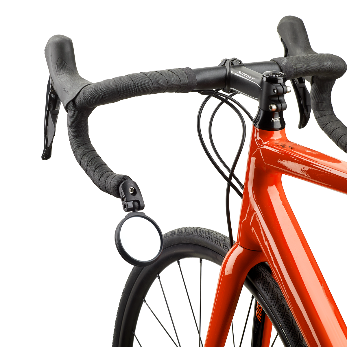 Rear View Vario Retractable Bicycle Mirror, Tinted