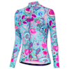 SECRET GARDEN LONG SLEEVE JERSEY AQUA maillot vélo à manches longues femme