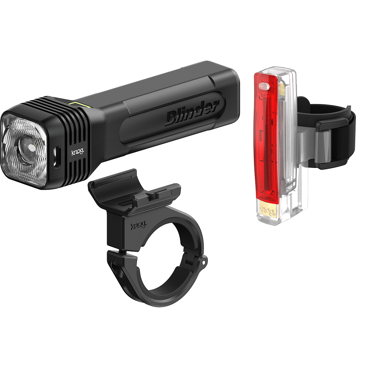 Knog Blinder 80 Lux Frontlicht und Plus Rücklicht Akku-Beleuchtungsset