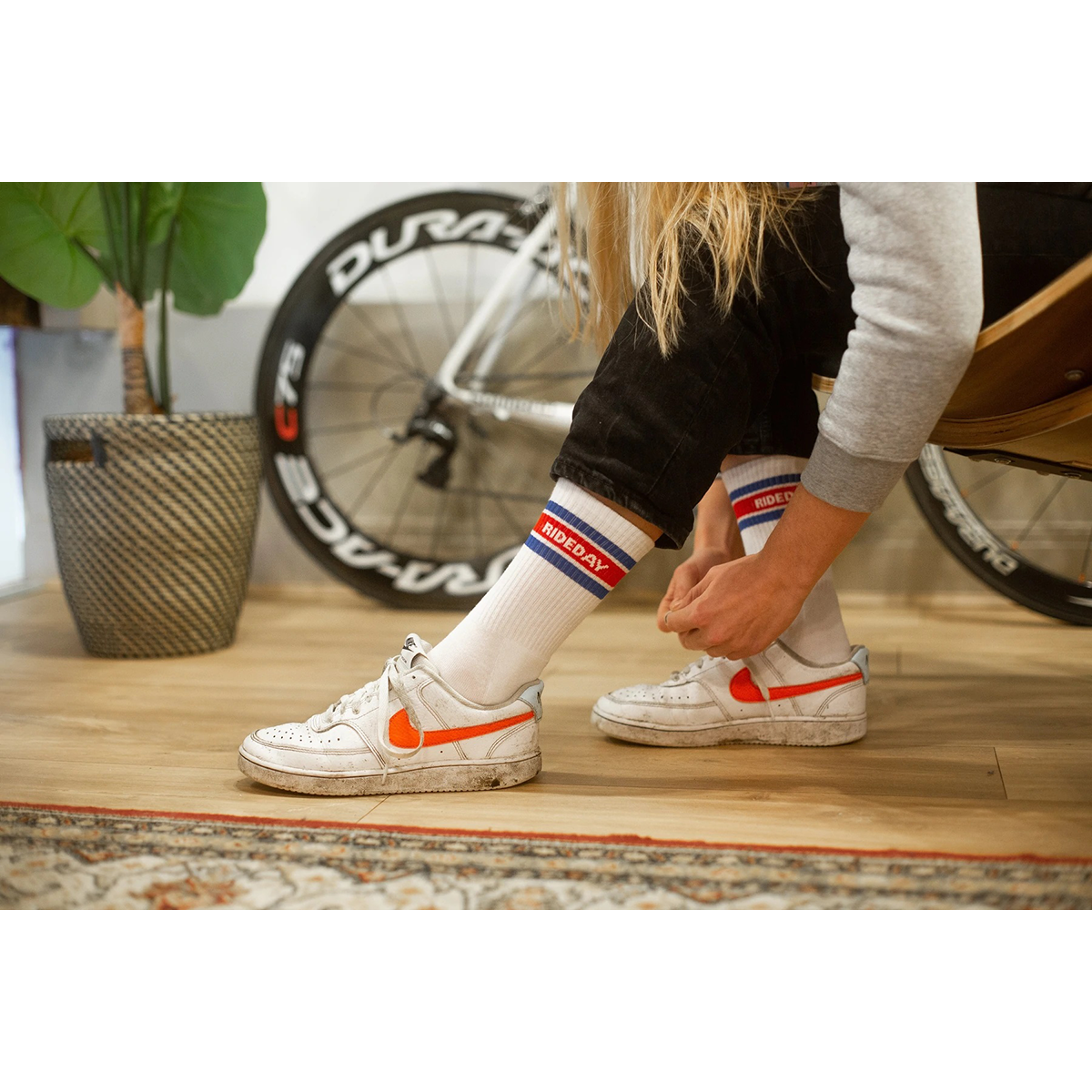 RIDEDAY RETRO CREW SOCKS Cycling Socks