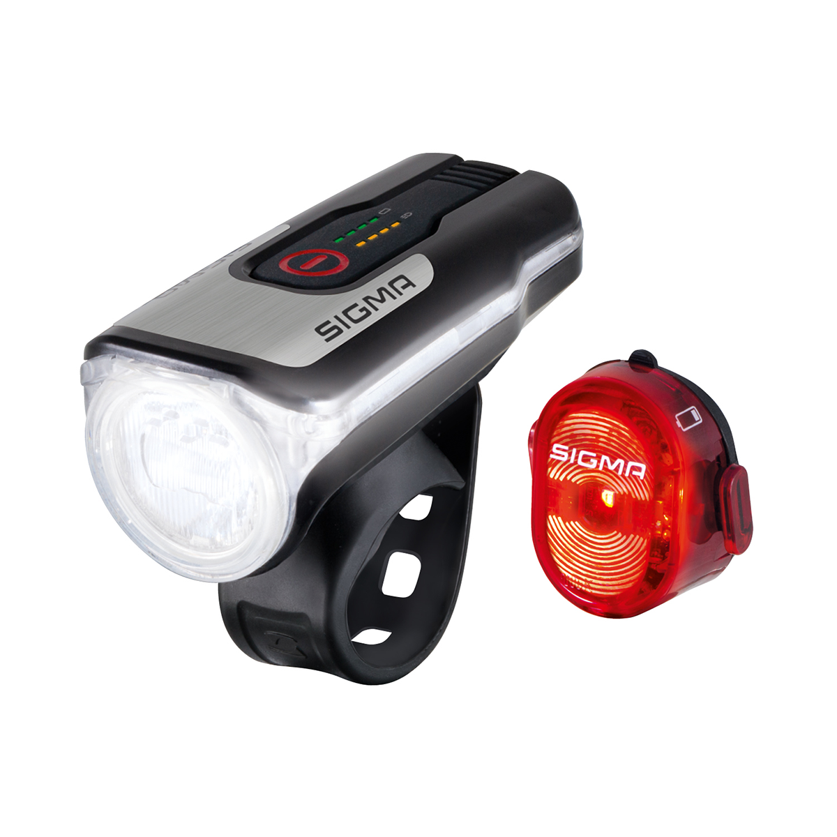 Sigma AURA 80 USB LED Frontleuchte / NUGGET II Rücklicht Beleuchtungsset