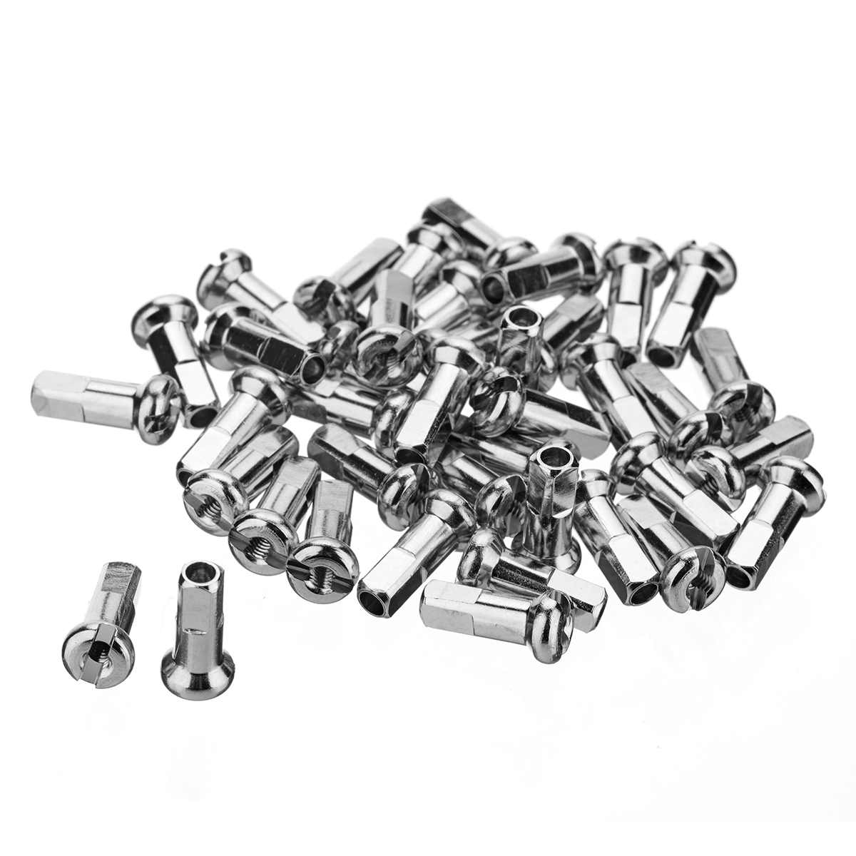 Brass Spoke Nipple DT Standard, silver, 40 pieces