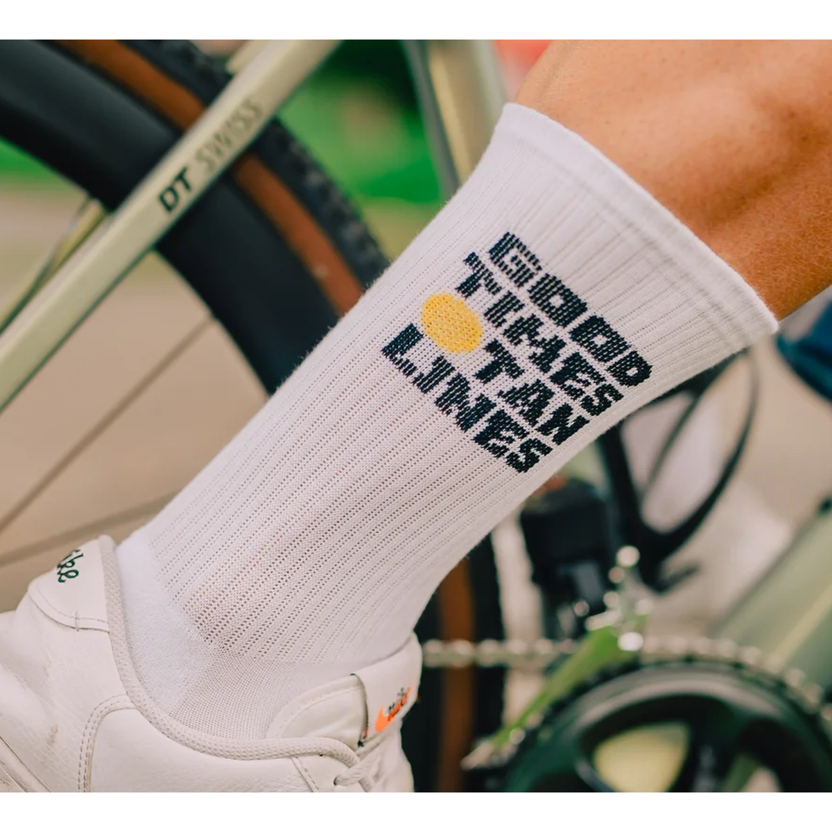 GOOD TIMES TAN LINES RETRO CREW SOCKS Radsocken