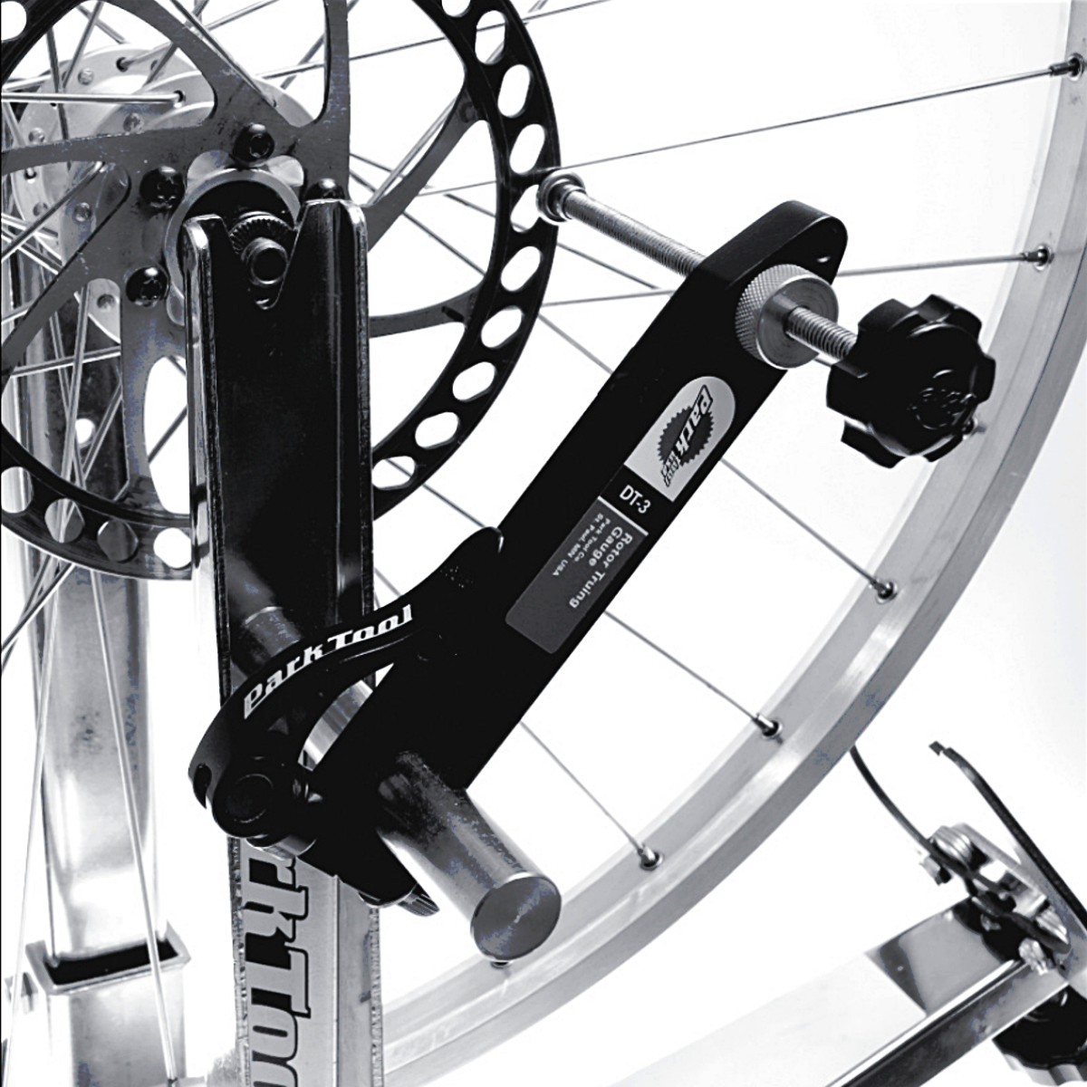 DT-3 rotor truing gauge for wheel truing stands