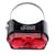 noir/verre rouge