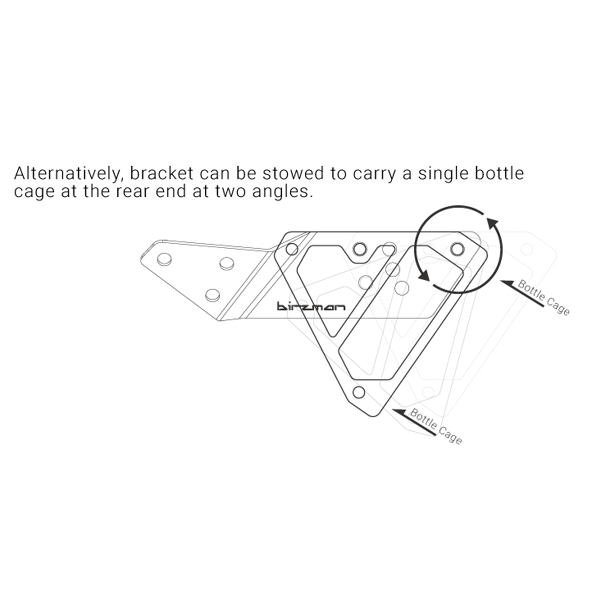 Aeroman bottle cage adapter for saddle fixing