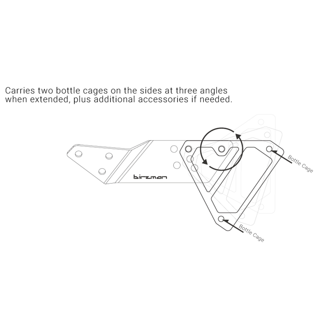 Aeroman bottle cage adapter for saddle fixing