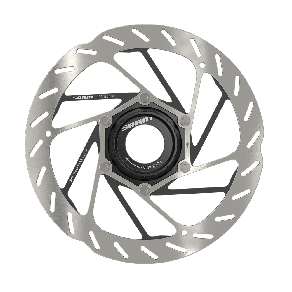 HS2 Rounded CenterLock remschijf, incl. lockring