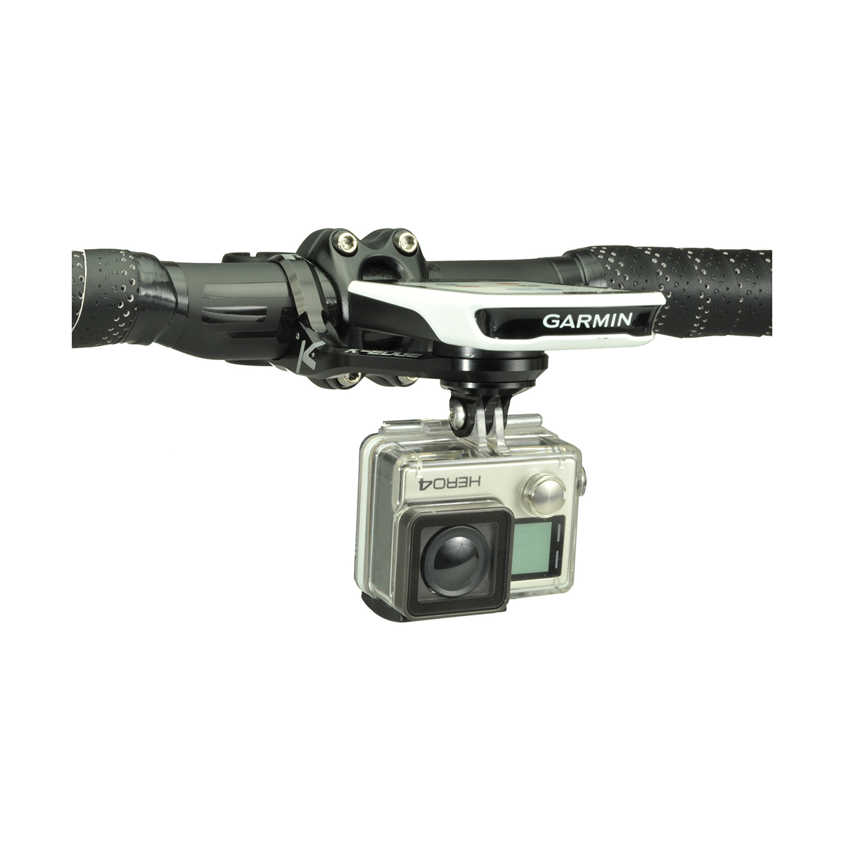 Garmin MAX XL Mount Combo Handlebar Mount for Garmin Bike Computers and GoPro Cams