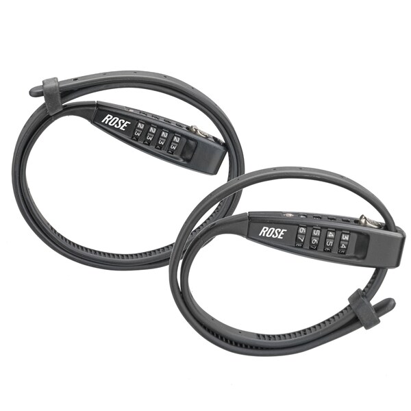 Lockmaxx XXS-4C Zahlen-Stahlbandschloss Set 45 cm + 70 cm lang