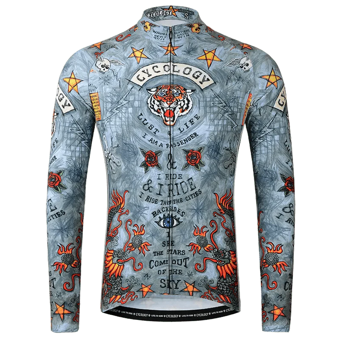 CYCOLOGY CITY OF ANGELS MEN‘S WINTER LONG SLEEVE JERSEY Langarm Radtrikot