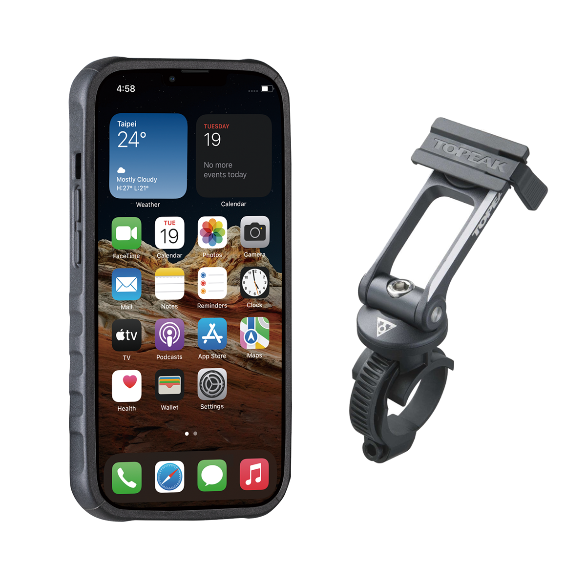 RideCase Phone Case for iPhone 13 Mini incl. RideCase Mount