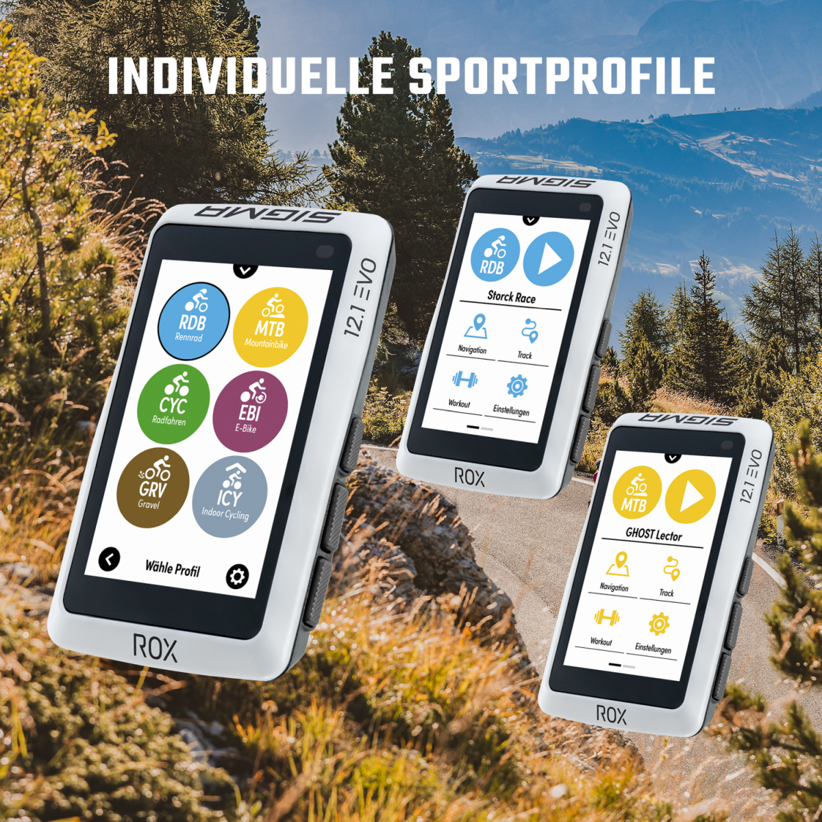 Shop ROX 12.1 EVO Set GPS Bike Computer + Sensor Speed, Cadence, HR now ...