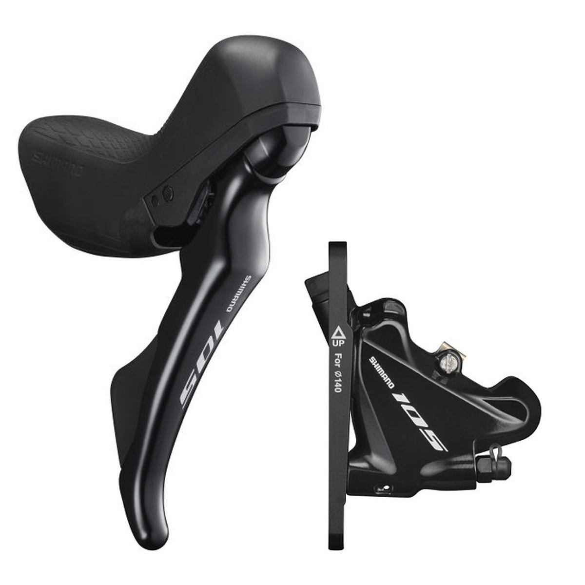 SHIMANO 105 ST-R7020 STI Brems-/Schalthebelkombination mit BR-R7070 Scheibenbremse Vorderrad