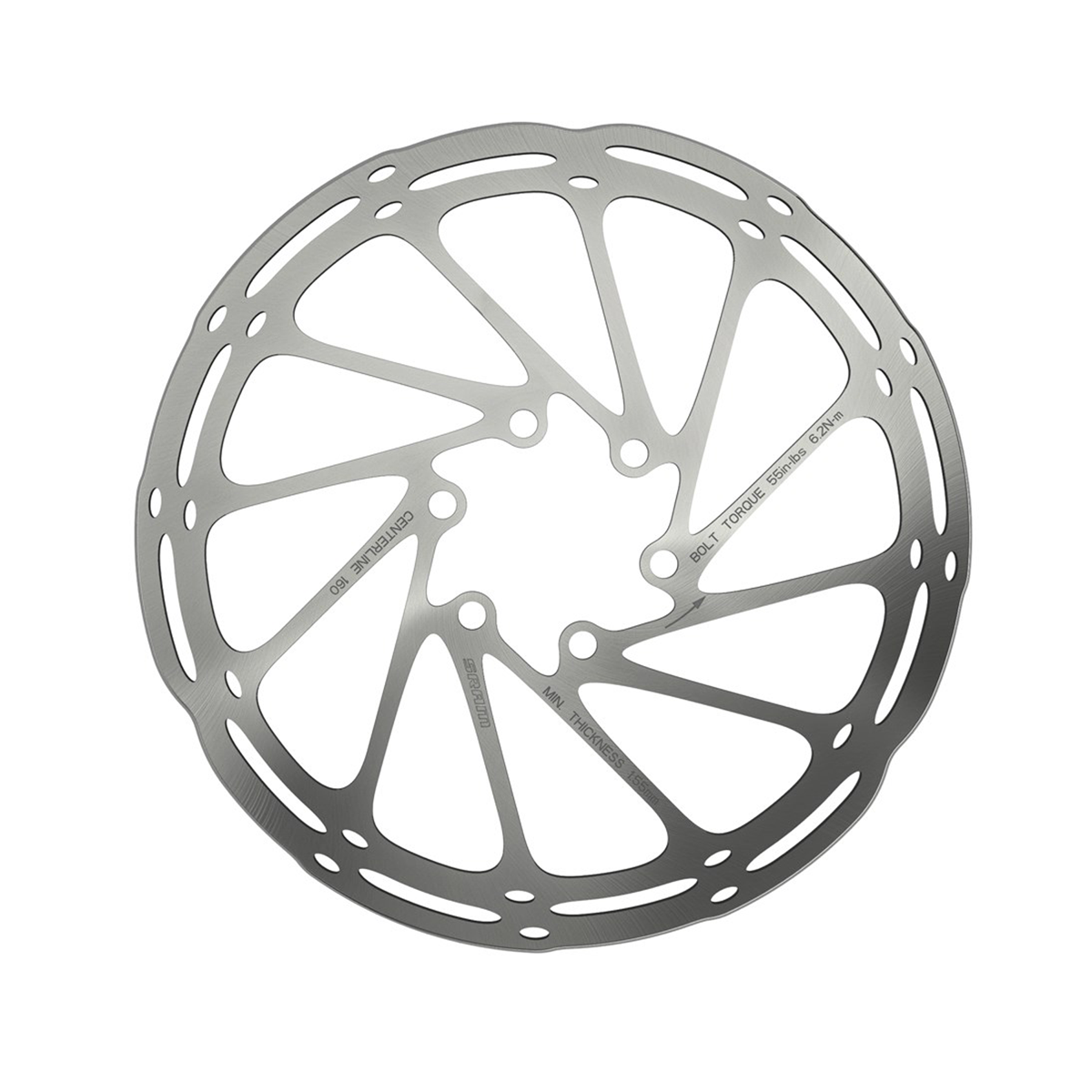 Centerline Rounded 6-hole Brake Disc, incl. Steel Mounting Bolts