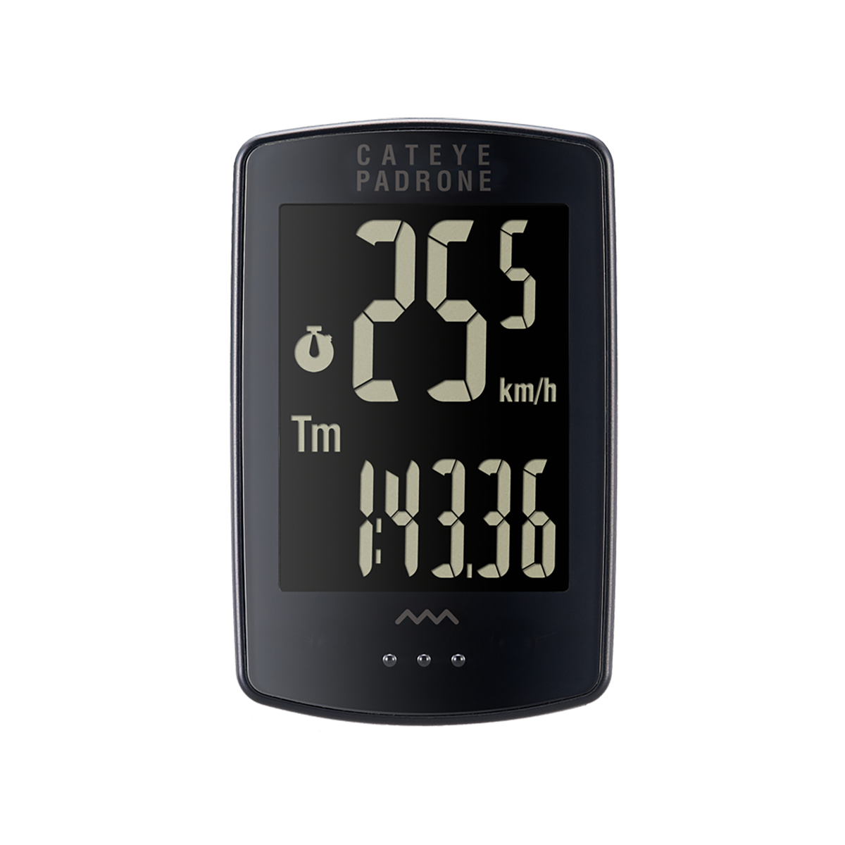 Cateye Padrone CC-PA100W Stealth-Edition Fahrradcomputer inkl. Out-Front Lenkerhalterung