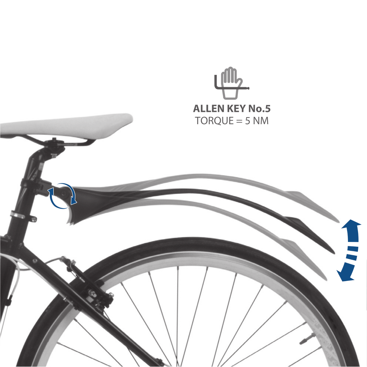 Mud Max QR.R Slim Rear Mudguard