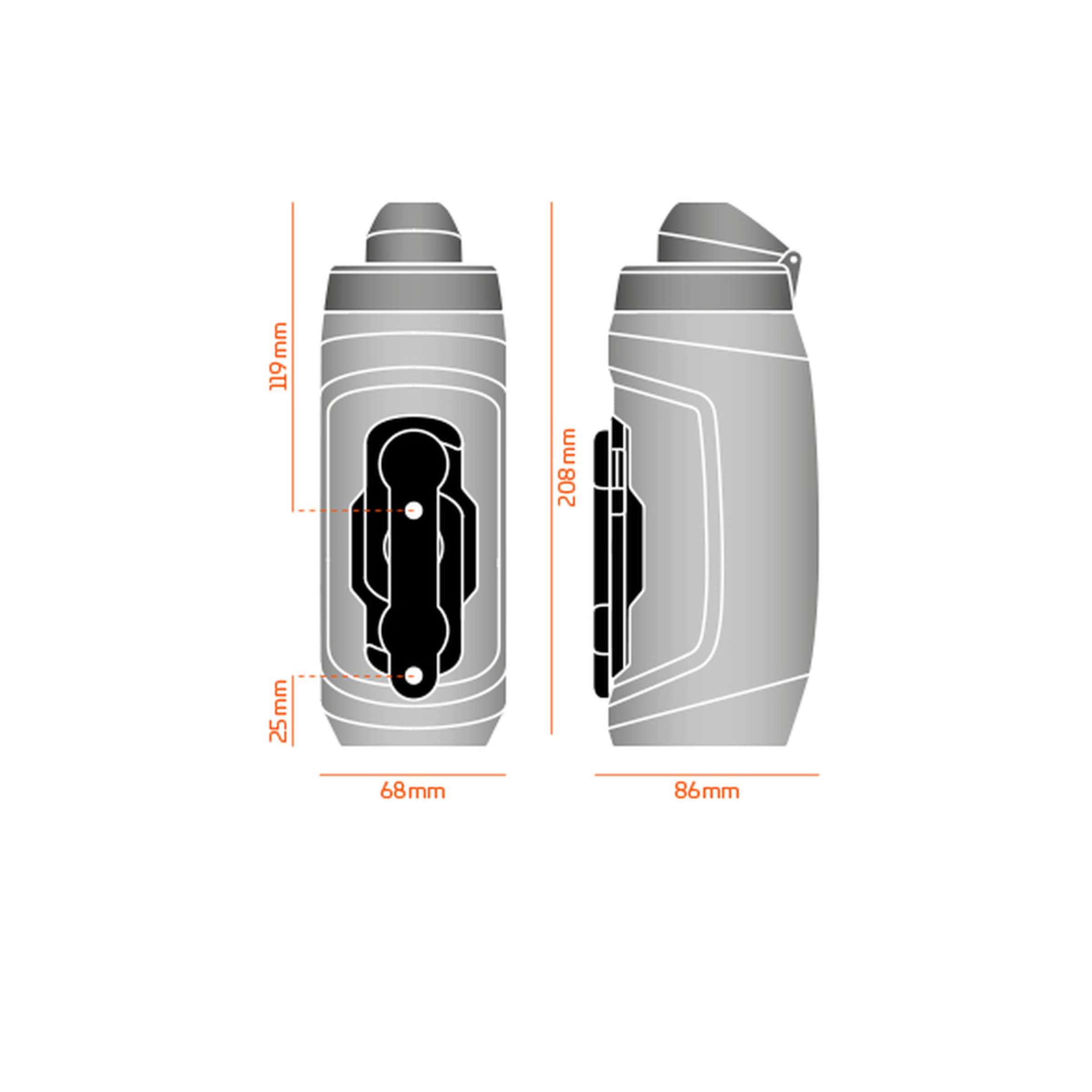 TWIST bottle 590 ml bidon incl. bike base bidonhouder