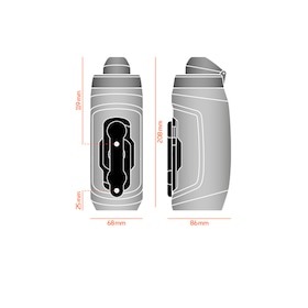 TWIST bottle 590 ml bidon incl. bike base bidonhouder